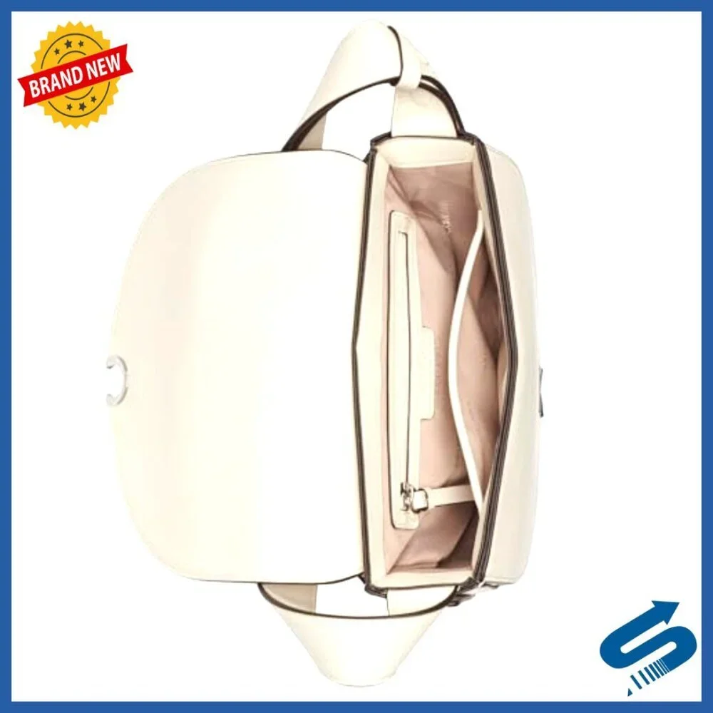 Organizational Saddle Crossbody Bag Vegan Leather Straw Minimal Chic Commuter